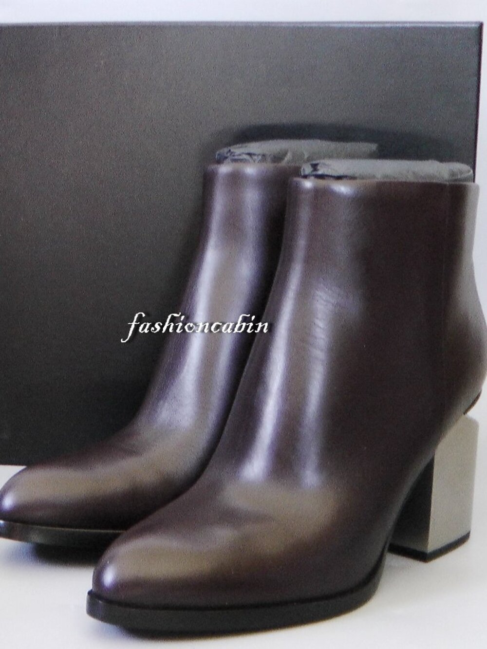 New ALEXANDER WANG Gabi Cutout Heel Ankle Boots, EU 40, Bordeaux